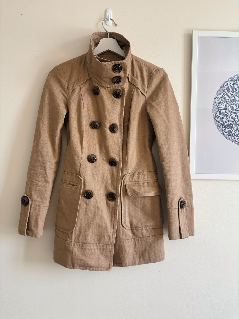 Vintage Dynamite Funnel Neck Trench Coat Twee 2000s Style | XS